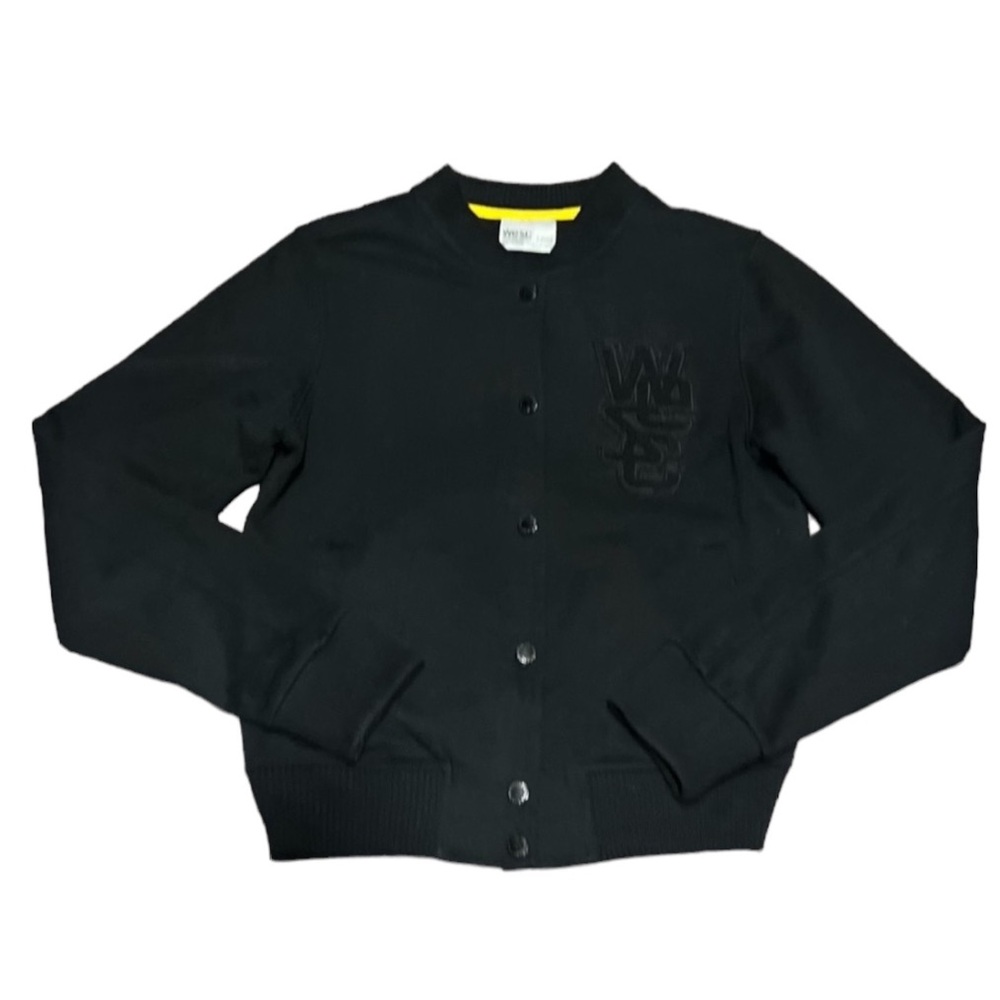 WeSC Black Bomber Varsity Jacket XS